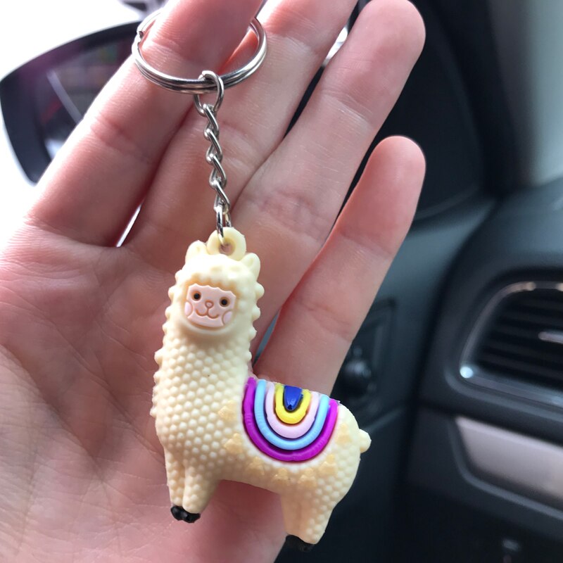 Alpaca keychain pendant