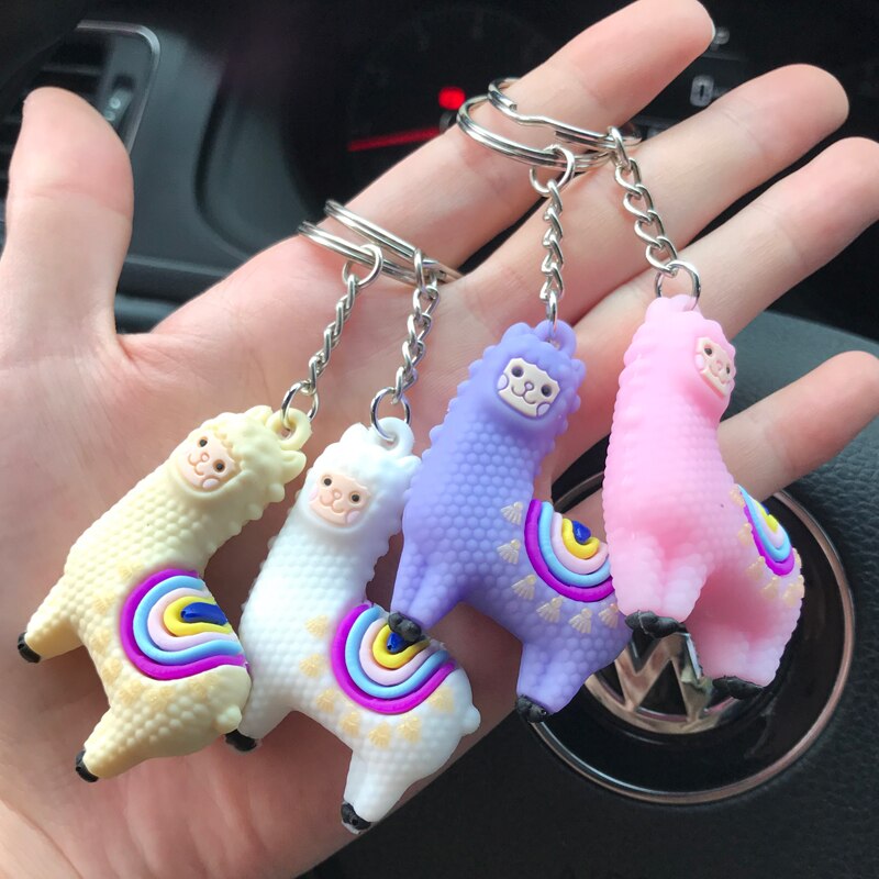 Alpaca keychain pendant