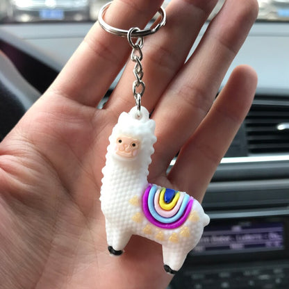 Alpaca keychain pendant