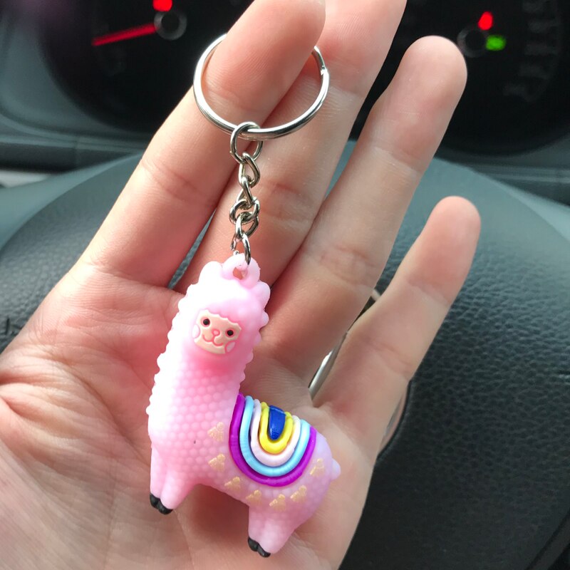 Alpaca keychain pendant