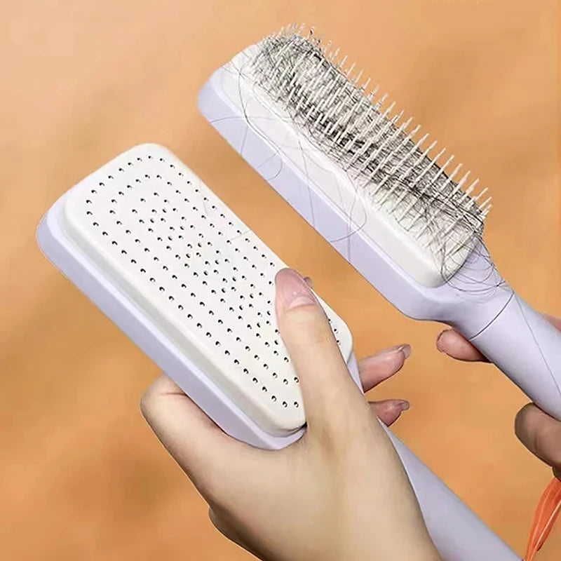 Self Cleaning Hairbrush ﻿