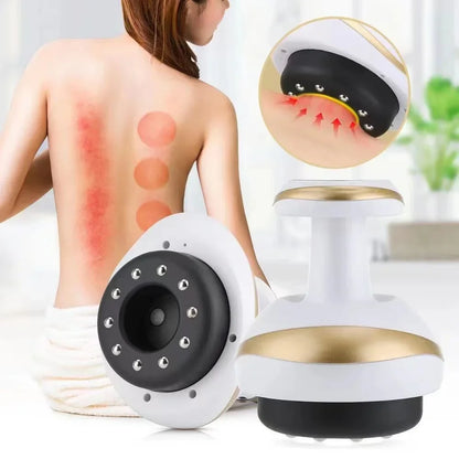 Home Electric Guasha Scraping Massage Cupping Body Massager Vacuum Cans Suction Cup Heating Fat Burner Anti-cellulite Massager