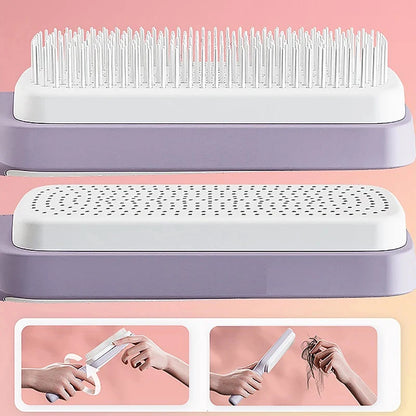 Self Cleaning Hairbrush ﻿