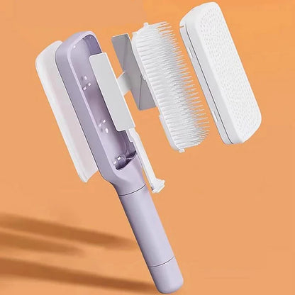 Self Cleaning Hairbrush ﻿