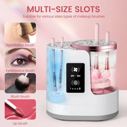 Electric Makeup Brush Cleaner Machine Wash Dry Drying Timer Perfect for Cosmetics Beauty Tools Ladies Gift for Valentine's Day