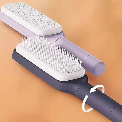 Self Cleaning Hairbrush ﻿
