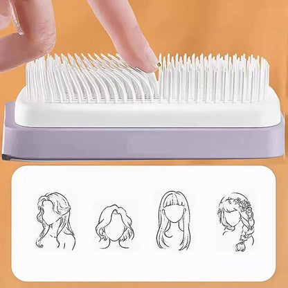 Self Cleaning Hairbrush ﻿